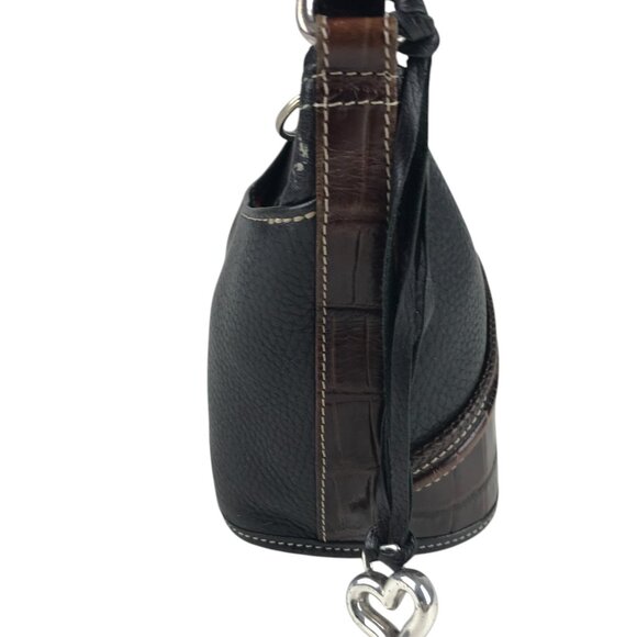 Brighton Handbag D298323 Womens Tasseled Shoulder Strap‎ Lined  Black/Brown - Picture 6 of 14